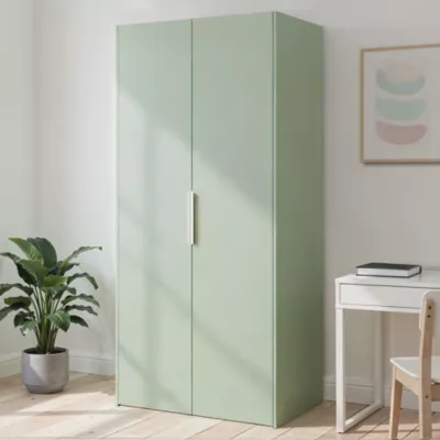 Armoire penderie 2 portes battantes vert agave GoodHome Atomia H. 225 x L. 100 x P. 58 cm