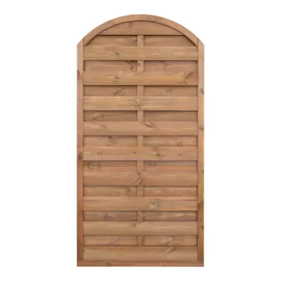 Panneau arc de clôture Arve 2 en bois traité marron ép.30 mm L. 90 x H.180 cm