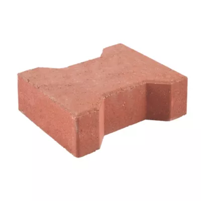 Pavé I béton rouge 19,8 x 16 cm, ép.45 mm (vendu au m²)