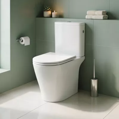 Pack WC à poser sans bride sortie horizontale ou verticale blanc Nanki
