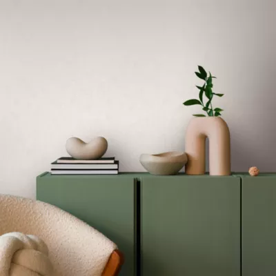 Papier peint à peindre vinyle intissé texturé feuillage blanc L. 1005 x l. 53 cm GoodHome Beeston