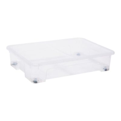 Boîte en plastique 50 L l.56 x H.17 x P.78 cm Kaze transparent
