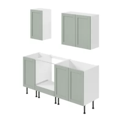 Cuisine complète sans électroménager Ash vert sauge GoodHome