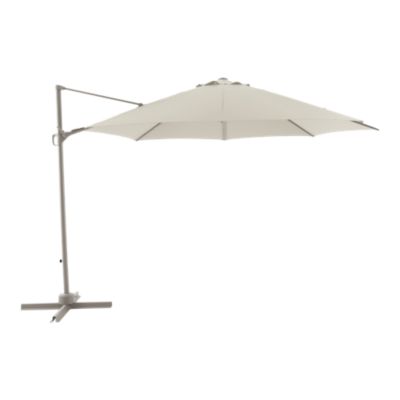 Parasol déporté inclinable rond ouverture manivelle Moonbeam 3,5m GoodHome Brindisi