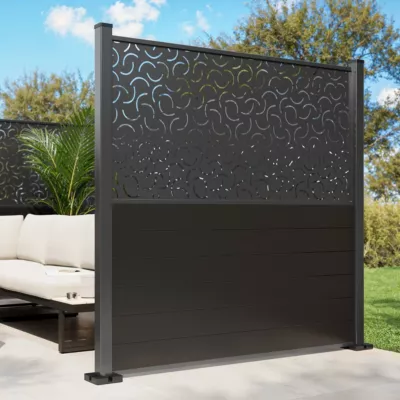 Panneau Curlini Neva Klikstrom L.179 x H.88 cm aluminium anthracite