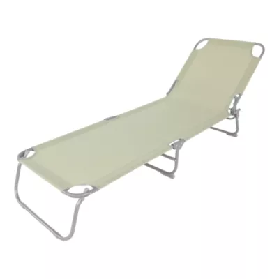 Bain de soleil polyester et acier vert d'eau GoodHome Curacao
