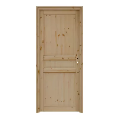 Bloc-porte Ordesa 3 panneaux effet pin H.204 x l.93 cm, poussant gauche