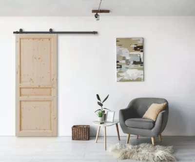 Porte coulissante Ordesa 3 panneaux effet pin H.204 x l.93 cm