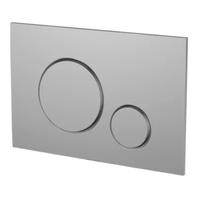 Plaque de déclenchement WC double touche chrome mat GoodHome