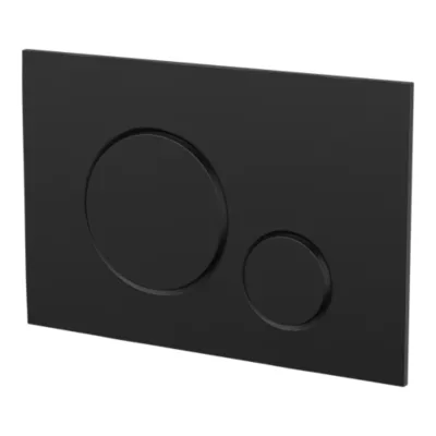 Plaque de déclenchement WC double touche noir mat GoodHome
