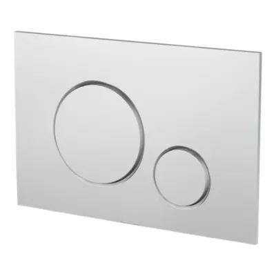 Plaque de déclenchement WC double touche chromée GoodHome