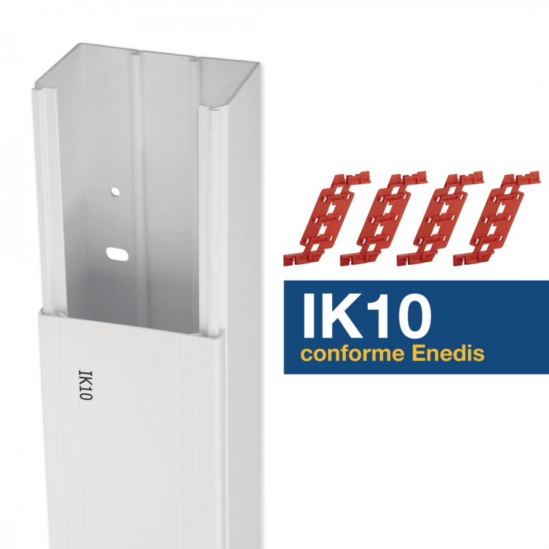 GOULOTTES DE DISTRIBUTION TA-E et TA-G PVC classé M1 col. blanc RAL 9010 - Certifiée norme EN 50085-1 et EN 50085-2-1