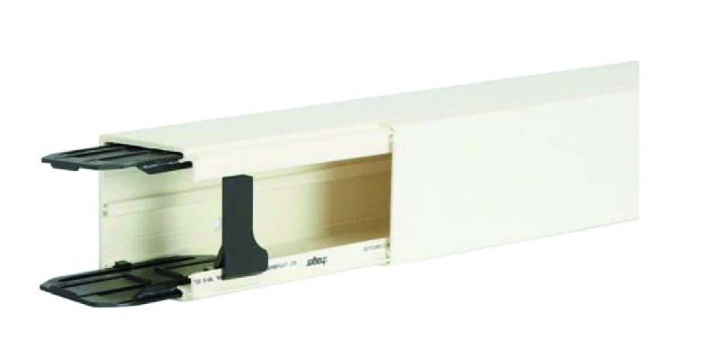 Système de goulottes de distribution multi-usages en PVC coloris blanc pure