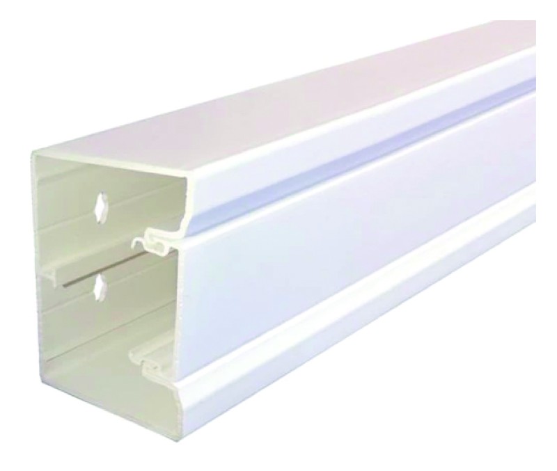 Système de goulottes de distribution multi-usages en PVC coloris blanc pure