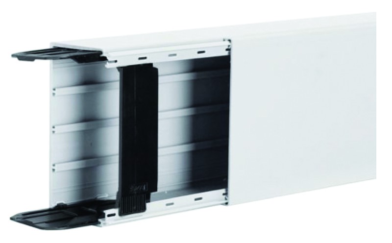 Système de goulottes de distribution multi-usages en PVC coloris blanc pure