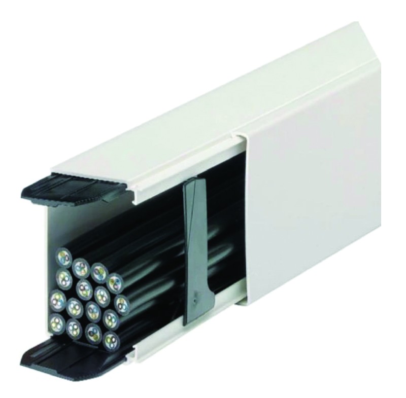 Système de goulottes de distribution multi-usages en PVC coloris blanc pure