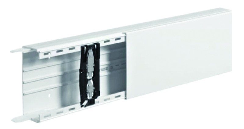 Système de goulottes de distribution multi-usages en PVC coloris blanc pure