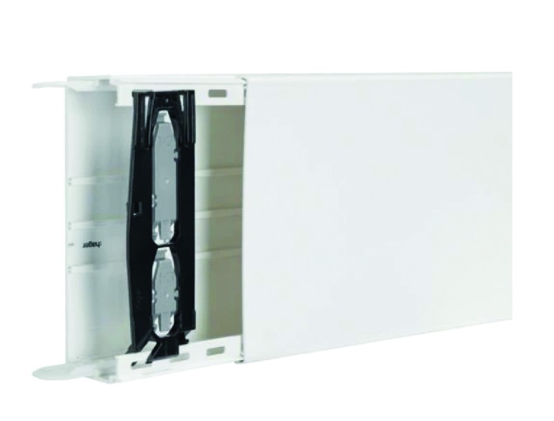 Système de goulottes de distribution multi-usages en PVC coloris blanc pure