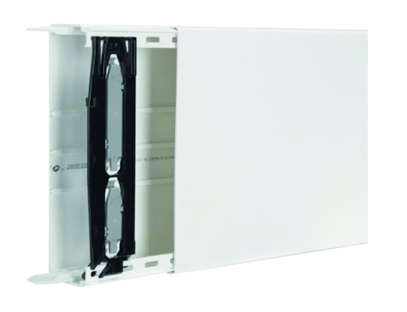 Système de goulottes de distribution multi-usages en PVC coloris blanc pure