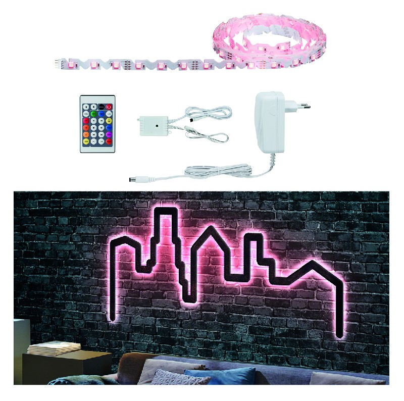 Rubans LED " FlexLED 3D " IP 67 Les Strips KlexLED 3D se posent dans n'importe quelle direction, en courbe, dans les coins ou sur les arêtes - et tout cela sans accessoires. Les Strips peuvent se plier à un angle minimal de 60°. Les kits complets avec commandeinvitent à démarrer immédiatement.