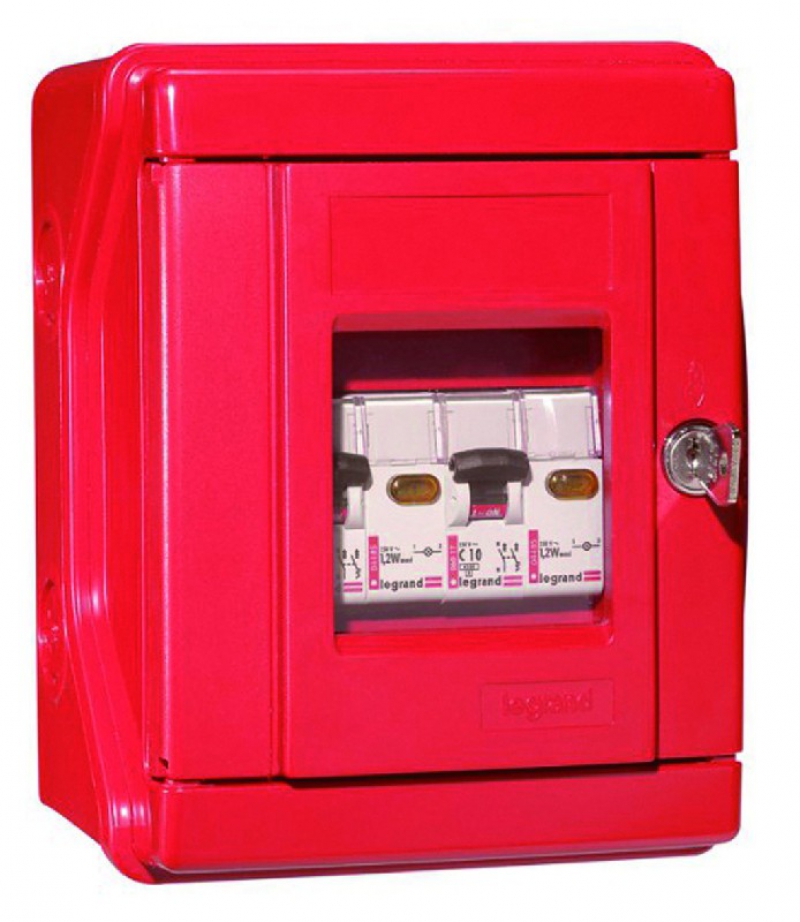 Coffrets Plexo IP 55 - IK 07 - classe II Livrés avec jeu de 2 clés n° 850 traitées anti-corrosion Equipés d'un verre dormant en face avant - Livrés avec étiquette gravée ''coupure chaufferie''