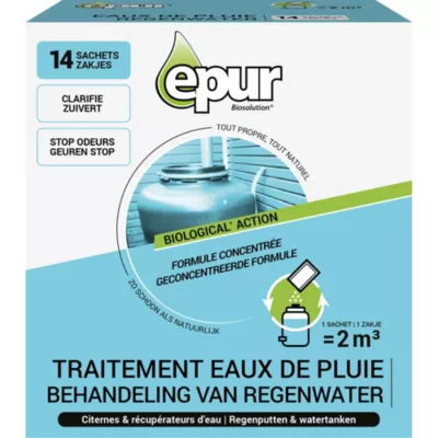 Traitement des eaux de pluie citernes & récupérateurs d'eau Epur 14 sachets