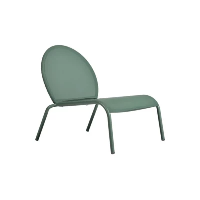Chaise longue aluminium et textilène Pop vert Arcane