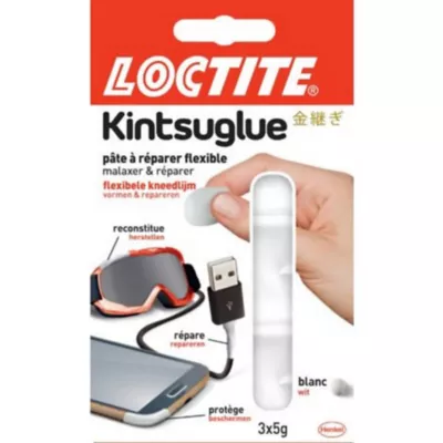 Pâte à réparer flexible Loctite Kintsuglue blanc 3x5 g