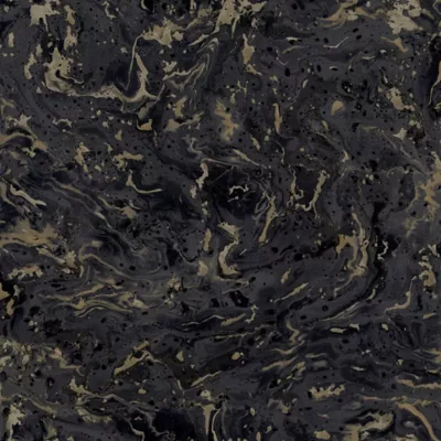 Papier peint vinyle sur intissé marbre noir or 53 cm