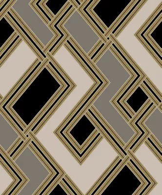 Papier peint vinyle sur intissé tissu geometrique taupe 53 cm