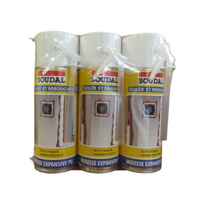Lot de 3 mousses expansives 200ml