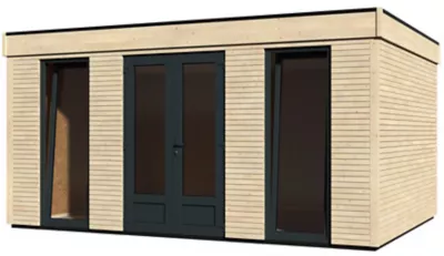 Abri de jardin Studio Décor Home en bois coloris naturel ép.44 mm surface extérieure 18,14 m²