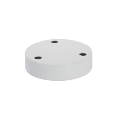 Pavillon de plafond métal Chacon blanc Ø12 cm 3 trous