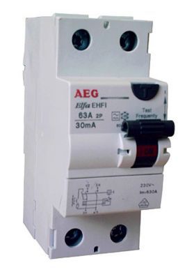 Interrupteur differentiel 30mA 63A de type AC AEG