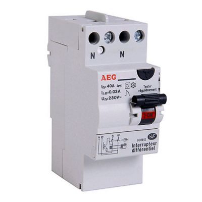 Interrupteur differentiel 30mA 40A type A AEG