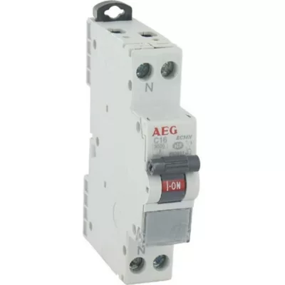 Disjoncteur Phase + neutre 16A AEG
