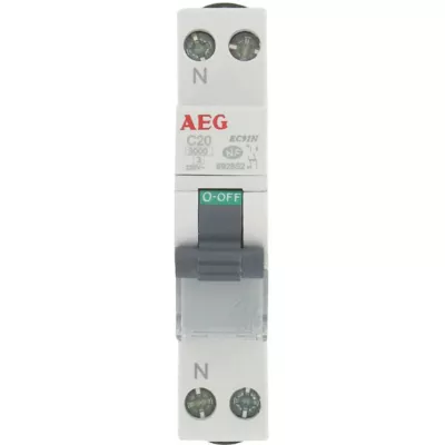 Disjoncteur Phase + neutre 20A AEG