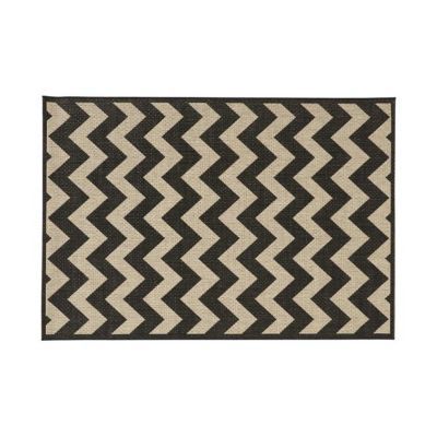 Tapis graphique noir et écru 120 x 170 cm