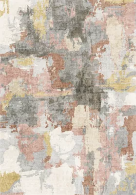 Tapis effet Trashwall aux tons gris/ocre/brique L.230 x l.160 cm, Balta