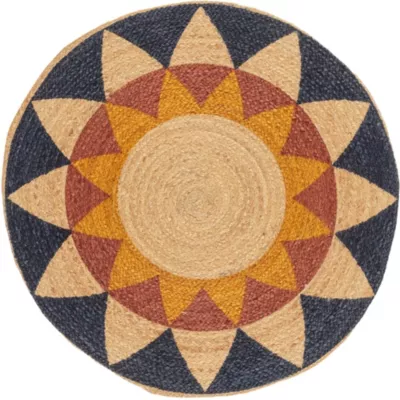 TAPIS TONGA JUTE MANDALA D80