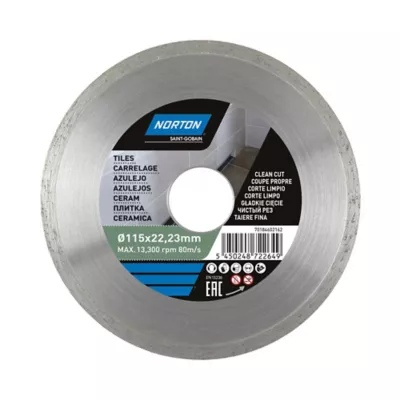 Disque diamant continu carrelage Norton 115x22,2 mm