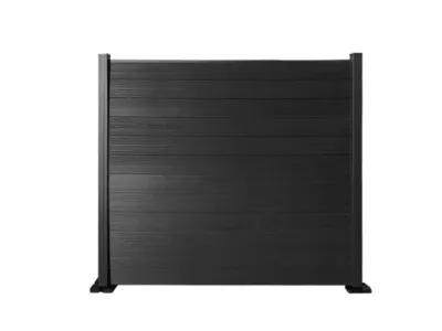Lame de clôture emboîtable anthracite Neva, en aluminium, H.15,7 x l.179,8 cm