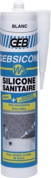 MASTIC GEBSICONE W2 BLANC -CART.310ML- 890501
