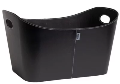 Panier à bûches en cuir Aduro Baseline noir