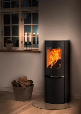 Poêle mixte bois et granulés en acier Aduro H2 noir 7KW