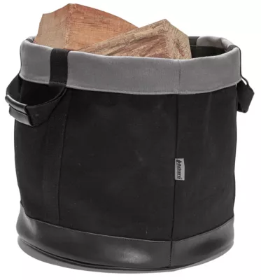Sac à bûches en toile et poignées cuir Aduro Proline noir