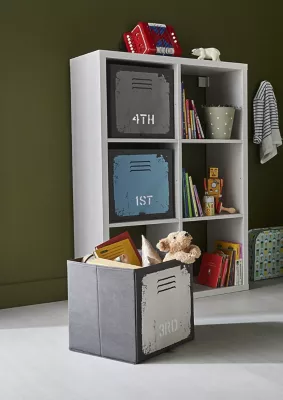 Étagère modulable 6 cubes coloris blanc cendre