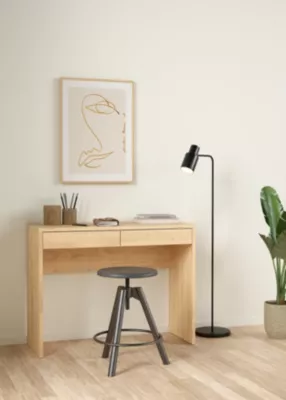 Bureau avec tiroirs effet chêne l. 100,1 cm