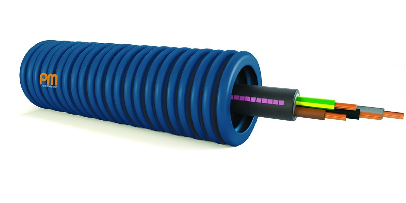 Conduits cintrables annelé avec fils R2V • PM PrefilBLEU™, la gaine pré-filée extra flexible et extra souple • PM PrefilBLEU™ s’adapte parfaitement à tous les cheminements, même les plus tortueux, en cloisons comme dans le sol. tariféau 100 ml