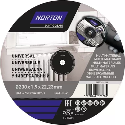 Disque de coupe multi Norton 230x1,6x22,2 mm